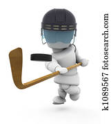 ice-hockey, שחקן