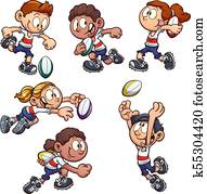 Kids playing rugby Kids playing rugby
