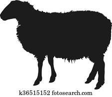 running sheep silhouette