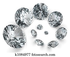 Spiral of different diamonds Spiral of different diamonds