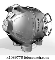 Steel piggy bank Steel piggy bank