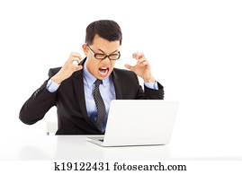 疯狂, 商人, 感到, 愤怒