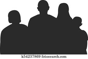 a family portrait silhouette
