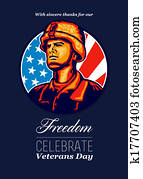 American Veteran Serviceman Greeting Card American Veteran Serviceman Greeting Card