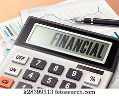 calculator with the word financial 