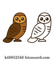 Cartoon owl drawing Cartoon owl drawing
