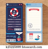 Cruise Ship Boarding Pass Ticket Wedding Invitation Template Vector Cruise Ship Boarding Pass Ticket Wedding Invitation Template Vector