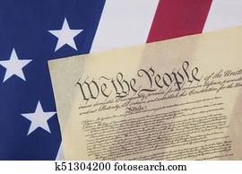 etats-unis, constitution, sur, drapeau