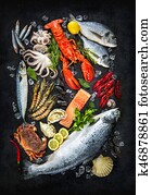 Fresh fish and seafood Fresh fish and seafood