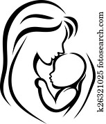 mother and baby symbol mother and baby symbol