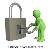 Puppet opening lock Puppet opening lock