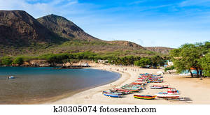 Tarrafal beach in Santiago island in Cape Verde - Cabo Verde