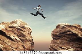 Young man jumping Young man jumping
