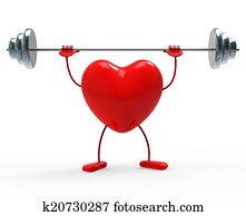 משקלות, כושר גופני, מסמן, צורות של לב, ו, התאמן