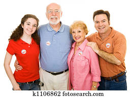 americano, família, voted