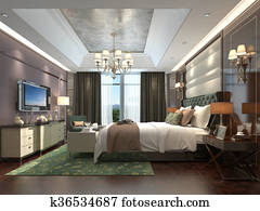 Bedroom Interior 3D Illustration Bedroom Interior 3D Illustration