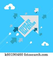 drøm, stor, sæt, mål, holde, handling, pile, følg, en, leder