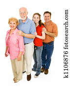 feliz, família prolongada