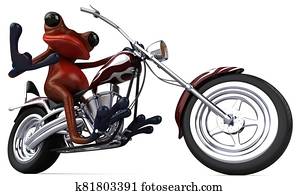 Fun frog - 3D Illustration Fun frog - 3D Illustration
