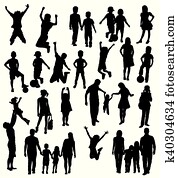 Happy Family Silhouettes Happy Family Silhouettes