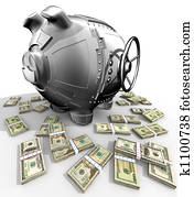 Steel piggy bank Steel piggy bank