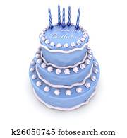 Blue birthday cake Blue birthday cake