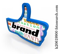 Brand Product Marketing Loyalty Thumbs Up Symbol