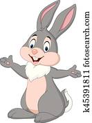 Cartoon rabbit posing Cartoon rabbit posing