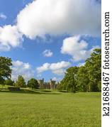 Historic Bodiam Castle in East Sussex