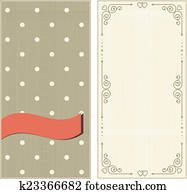 set of invitation cards on polka dots background with vintage fr set of invitation cards on polka dots background with vintage fr