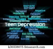 adolescente, depressão, indica, perdido, esperança, e, adolescente