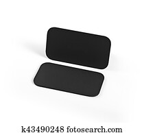 black, adreskaartjes, op, een, witte achtergrond