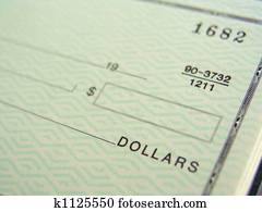 Stock Images of Blank Check k0039166 - Search Stock Photography, Poster