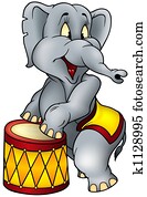 Elephant circus performer Elephant circus performer