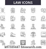 Law icon line icons for web and mobile design. Editable stroke signs. Law icon outline concept illustrations Law icon line icons for web and mobile design. Editable stroke signs. Law icon outline concept illustrations