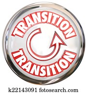 Transition Word White Button Icon Change Process Cycle