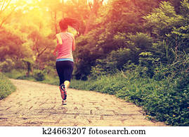 young fitness woman running young fitness woman running
