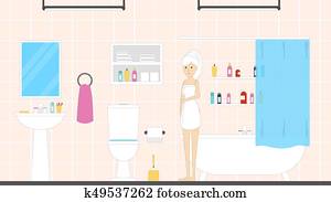 Bathroom in the house.