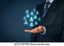 Customer or employees care concept