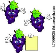 Grape cartoon character