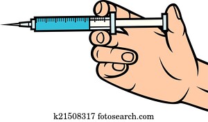 hand with syringe