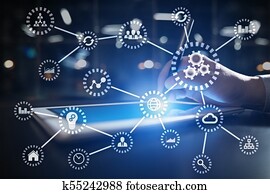 IOT., internet, de, things., automação, e, tecnologia moderna, concept.