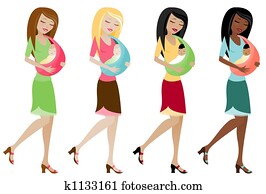 Mama with Baby in Sling