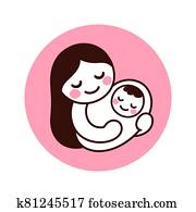 Mom holding baby Mom holding baby