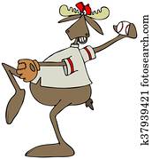 Moose baseball pitcher