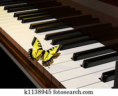 Piano and butterfly Piano and butterfly