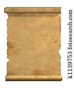 Scroll of old parchment Scroll of old parchment