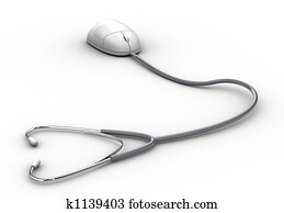 Stethoscope and mouse Stethoscope and mouse