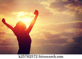 strong confidence woman open arms strong confidence woman open arms