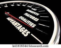 Advantages Benefits Qualities Speedometer 3d Illustration Advantages Benefits Qualities Speedometer 3d Illustration